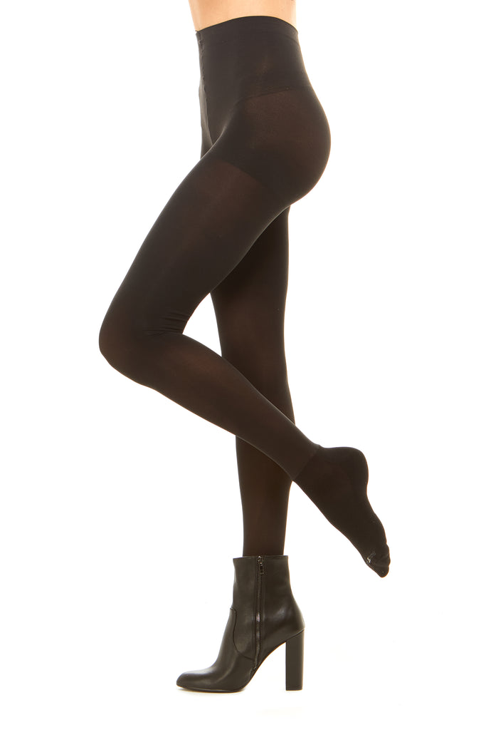 Bootights Core Essentials: Solid Semi Opaque Black Stylish Tights and Performance Socks